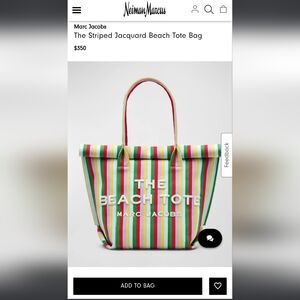 Marc Jacobs Striped Jacquard Beach Tote Bag - Multicolor